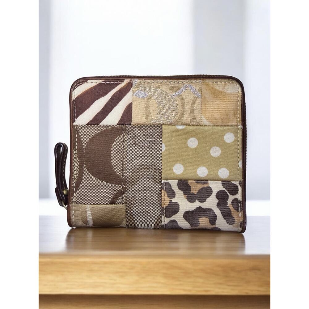 Y2K Coach 10816 Signature Patchwork Satchel & 40527 Zip Around Wallet - Picture 8 of 14